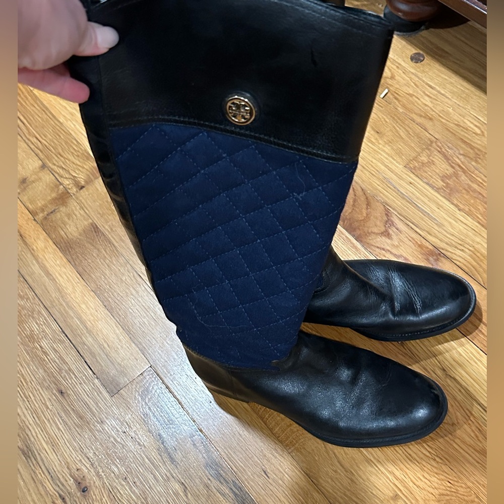 GUC Tory Burch quilted boots
